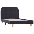 vidaXL Bettgestell Dunkelgrau Stoff 90×200 cm