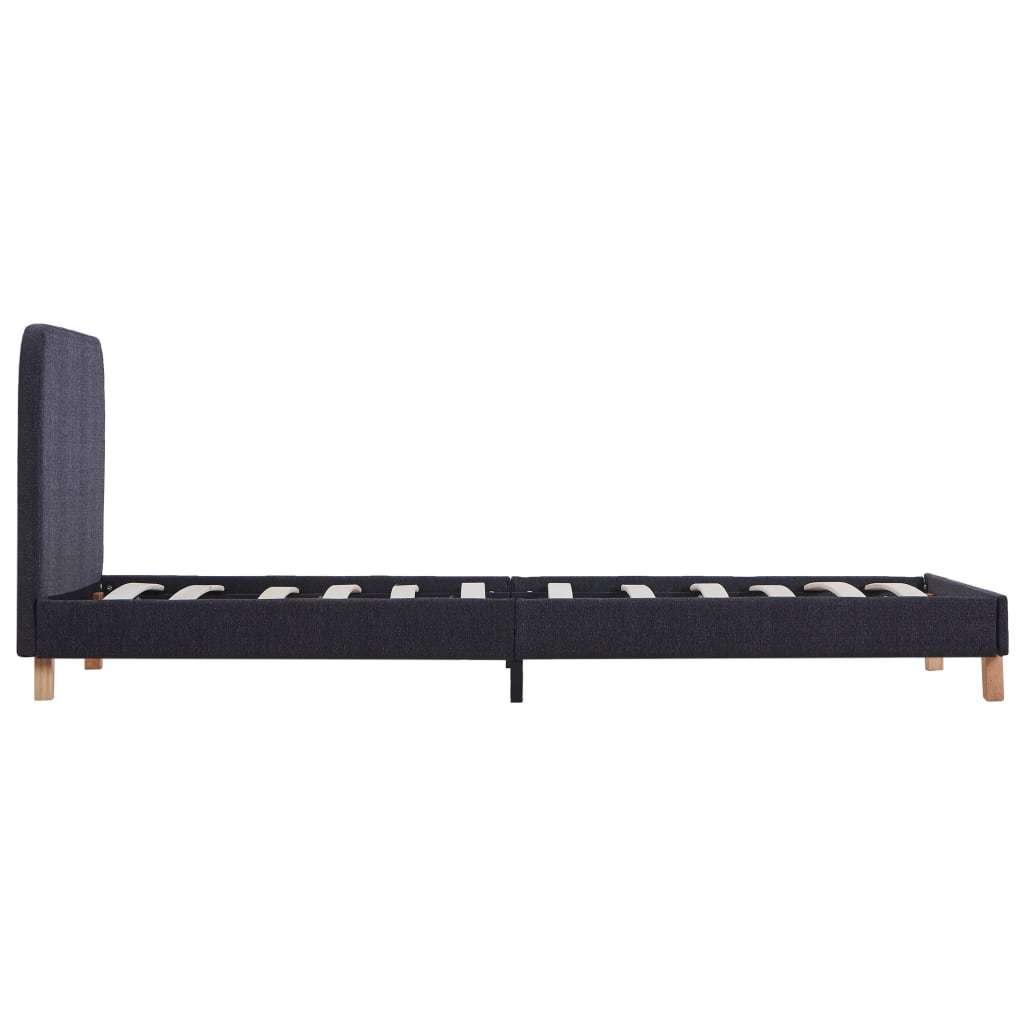 vidaXL Bettgestell Dunkelgrau Stoff 90×200 cm