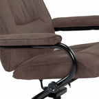 vidaXL TV-Sessel mit Fußhocker Braun Wildleder-Optik