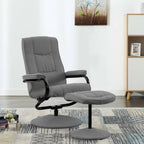 vidaXL Relaxsessel mit Fußhocker Hellgrau Stoff