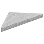 vidaXL Sonnenschirm-Gewichtsplatten 4 Stk. Dreieckig Garu Granit 60 kg