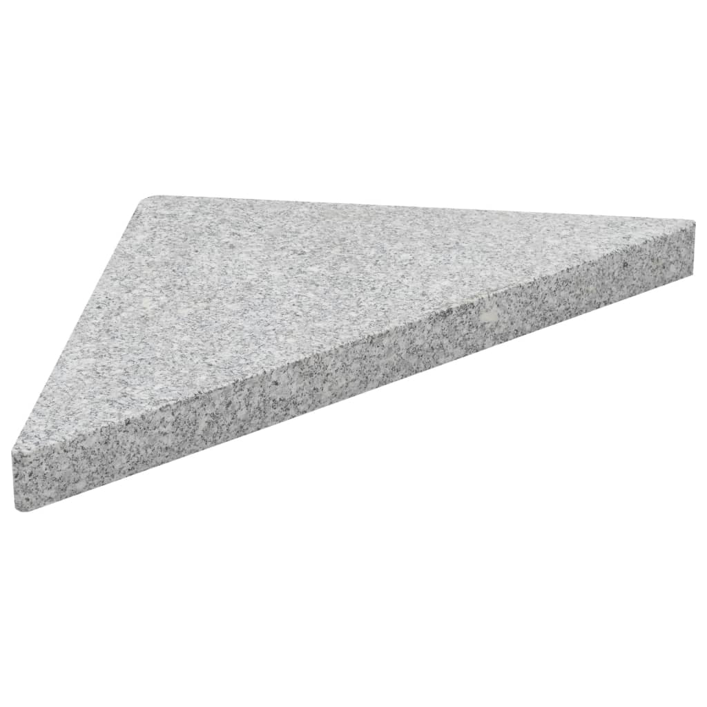 vidaXL Sonnenschirm-Gewichtsplatten 4 Stk. Dreieckig Garu Granit 60 kg
