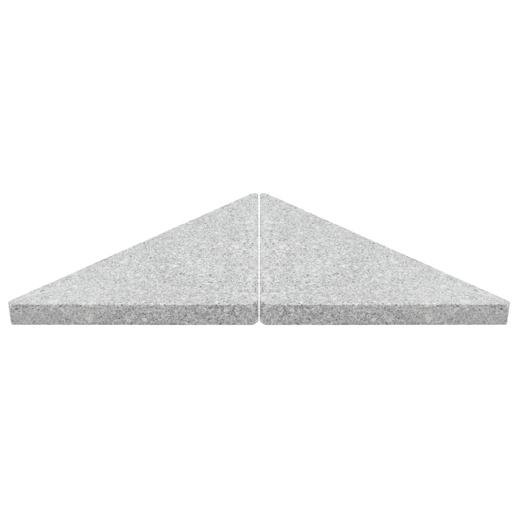 vidaXL Sonnenschirm-Gewichtsplatten 4 Stk. Dreieckig Garu Granit 60 kg