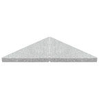 vidaXL Sonnenschirm-Gewichtsplatten 4 Stk. Dreieckig Garu Granit 60 kg