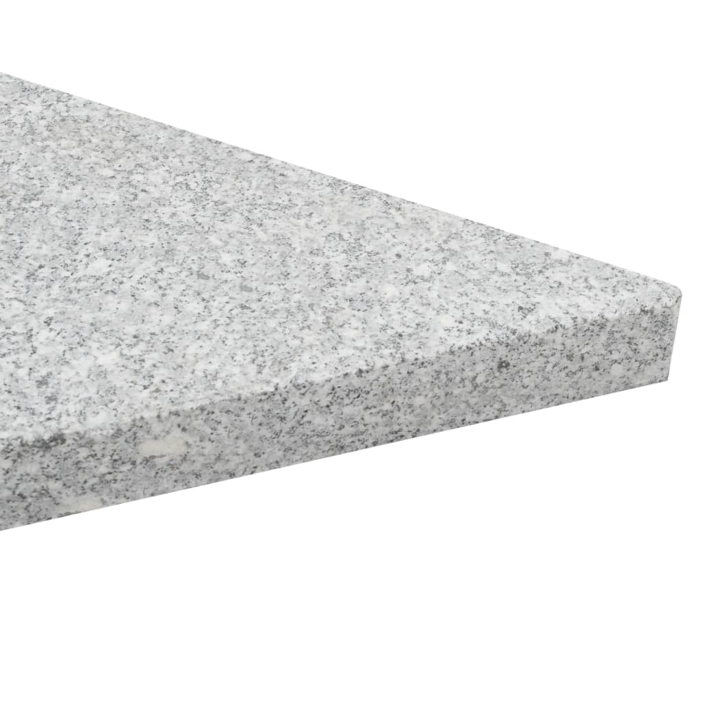 vidaXL Sonnenschirm-Gewichtsplatten 4 Stk. Dreieckig Garu Granit 60 kg