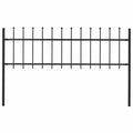 vidaXL Gartenzaun Woerden mit Speerspitze Stahl 181 x 60 cm Schwarz
