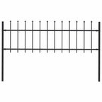 vidaXL Gartenzaun Woerden mit Speerspitze Stahl 181 x 60 cm Schwarz