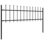 vidaXL Gartenzaun Woerden mit Speerspitze Stahl 181 x 60 cm Schwarz