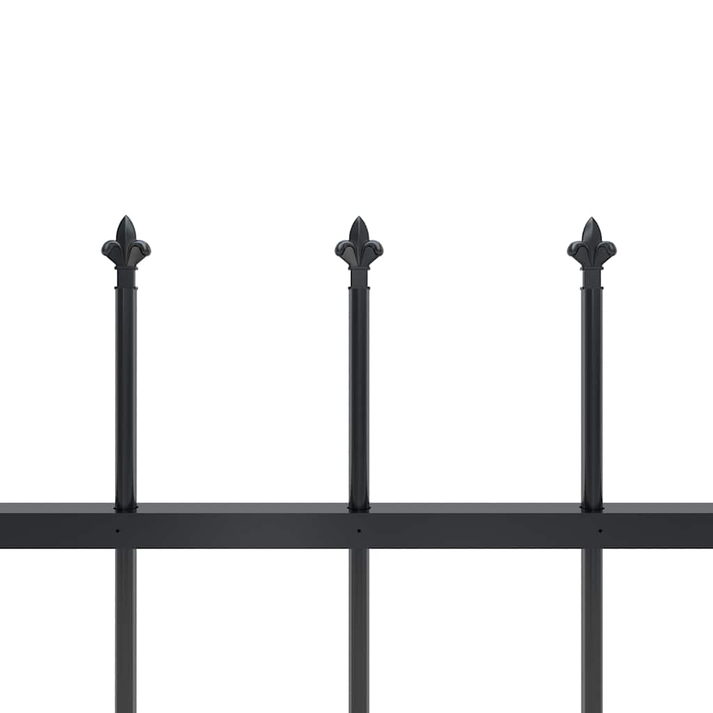 vidaXL Gartenzaun Woerden mit Speerspitze Stahl 181 x 60 cm Schwarz