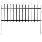 vidaXL Gartenzaun Woerden mit Speerspitze Stahl 181 x 60 cm Schwarz