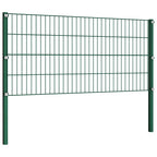 vidaXL Zaunelement mit Pfosten Eisen 176,5 x 80 cm Grün