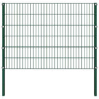 vidaXL Zaunelement mit Pfosten Eisen 176,5 x 80 cm Grün