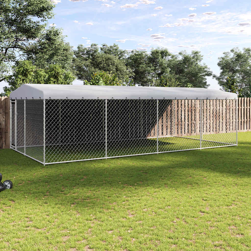 vidaXL Outdoor-Hundezwinger mit Überdachung 300×300×200 cm