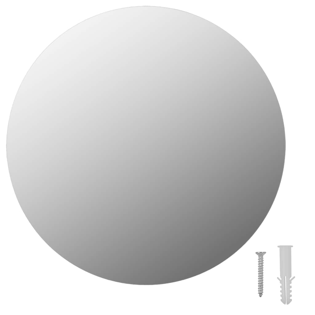 vidaXL Rahmenloser Spiegel Rund 30 cm Glas