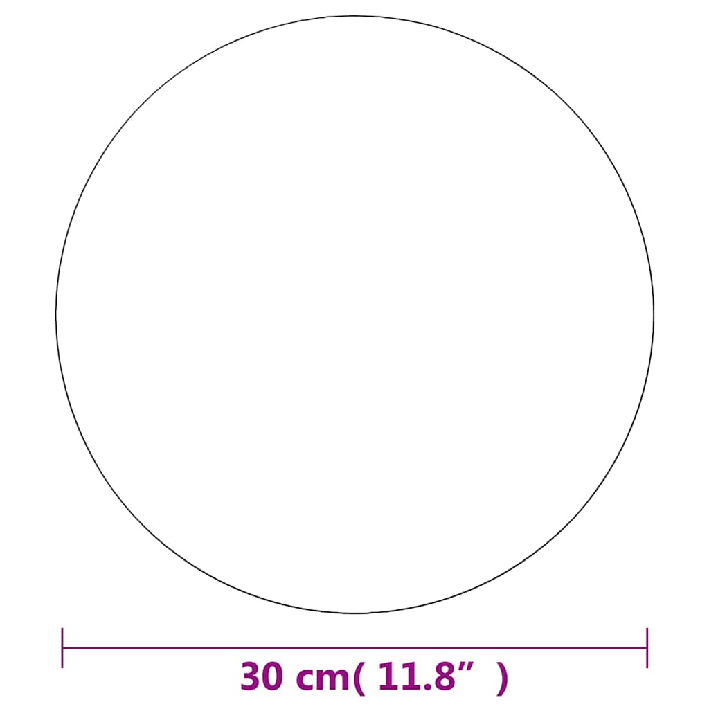 vidaXL Rahmenloser Spiegel Rund 30 cm Glas