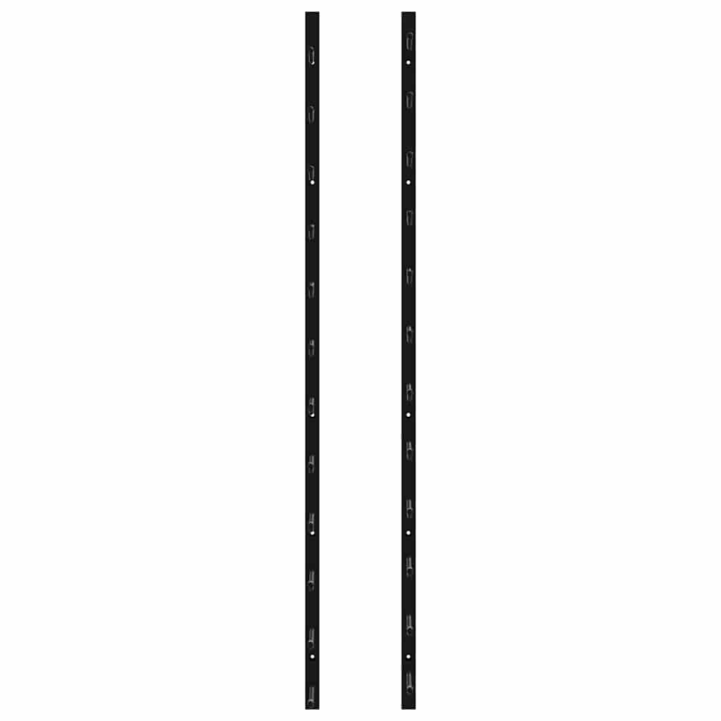 vidaXL Wand-Weinregal für 12 Flaschen Schwarz Eisen
