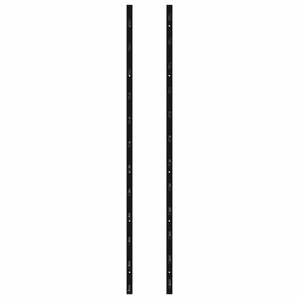vidaXL Wand-Weinregale für 12 Flaschen 2 Stk. Schwarz Eisen