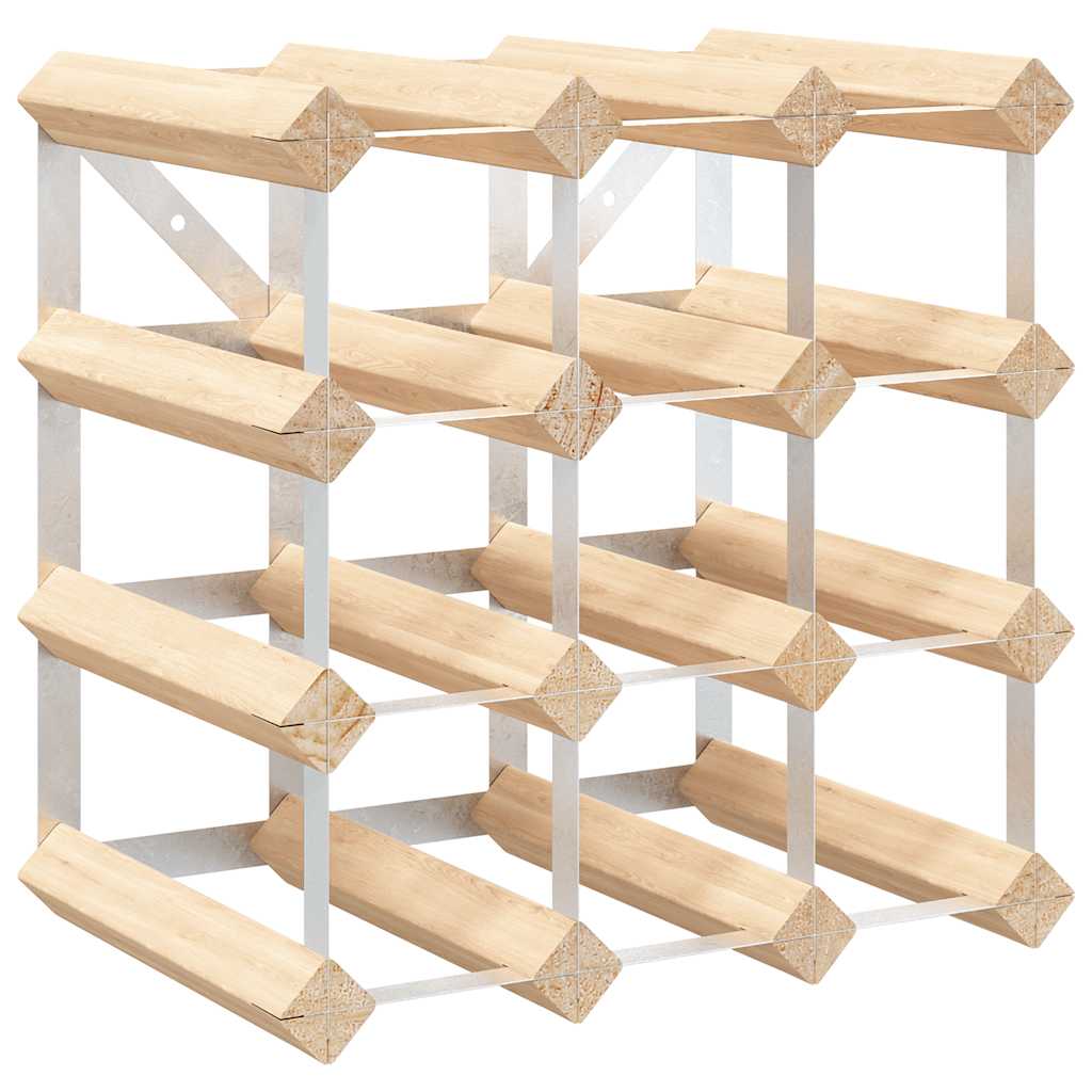 vidaXL Weinregal für 12 Flaschen Massivholz Kiefer