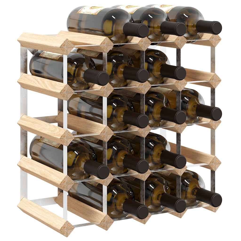 vidaXL Weinregal für 20 Flaschen Massivholz Kiefer