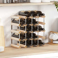 vidaXL Weinregal für 20 Flaschen Massivholz Kiefer