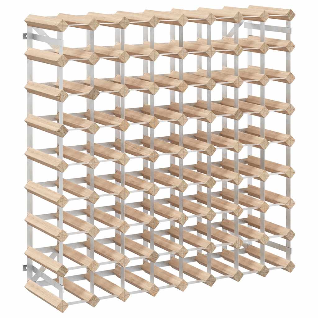 vidaXL Weinregal für 72 Flaschen Massivholz Kiefer