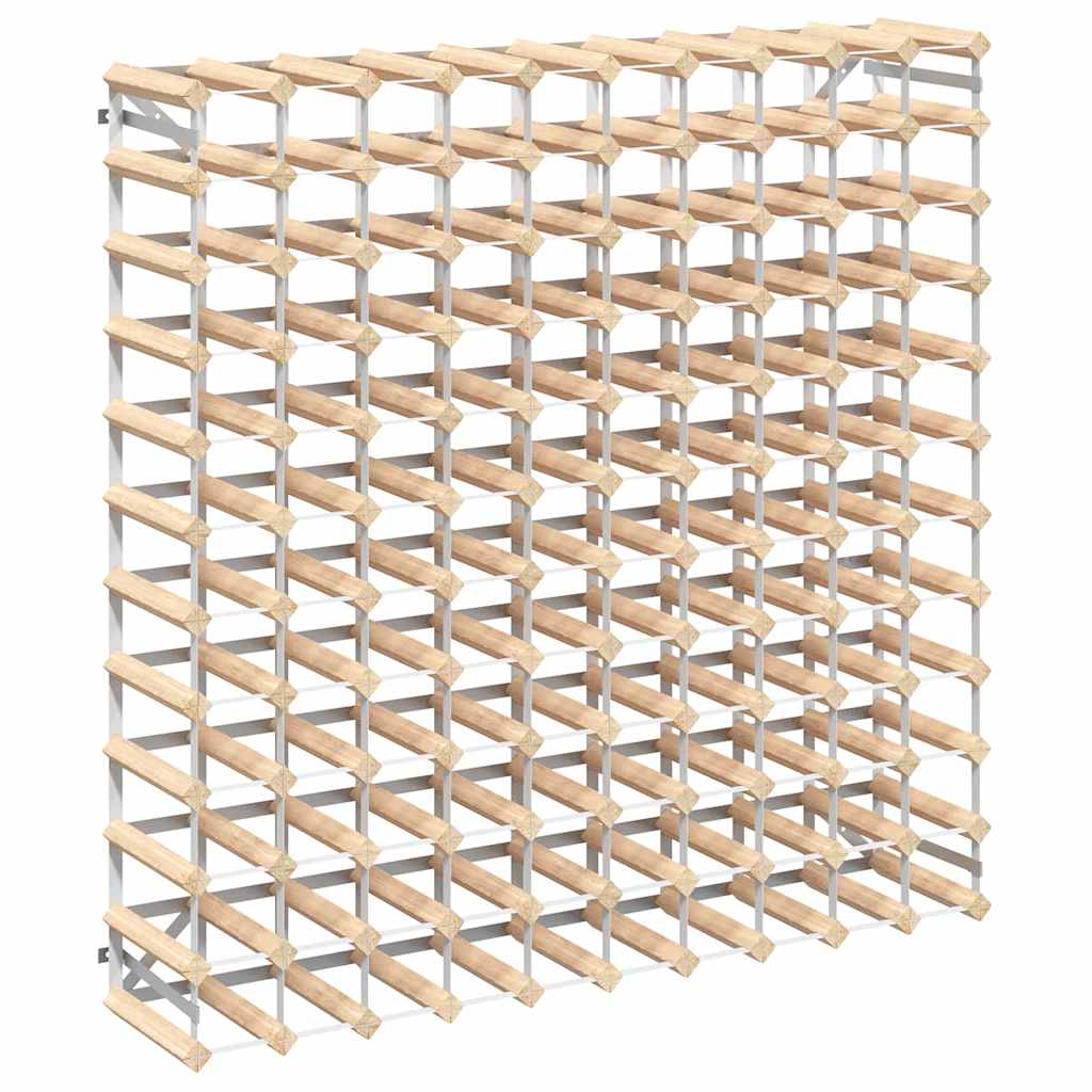 vidaXL Weinregal für 120 Flaschen Massivholz Kiefer