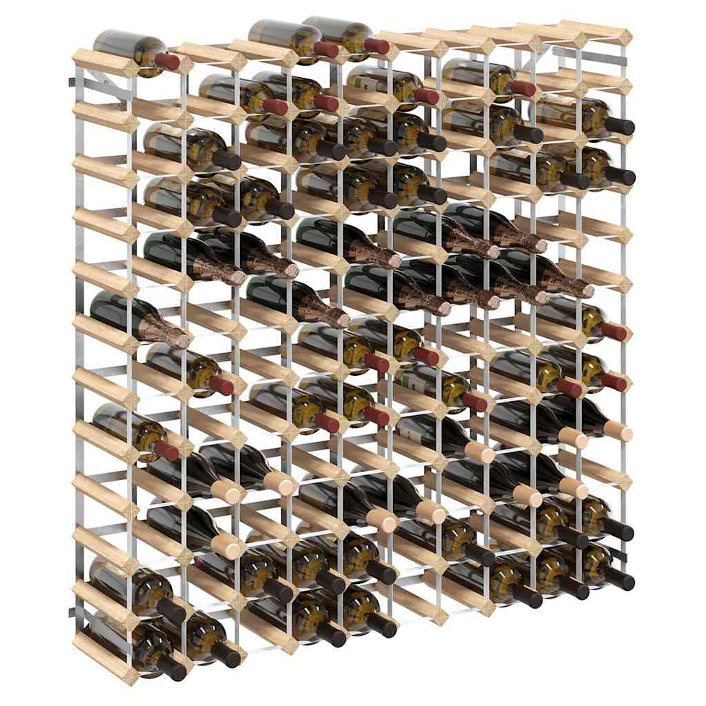 vidaXL Weinregal für 120 Flaschen Massivholz Kiefer
