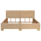 vidaXL Bettrahmen Handgewebt Echtes Rattan 160×200 cm