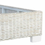 vidaXL Bettgestell Grau Natur Rattan 140 x 200 cm