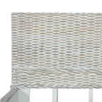 vidaXL Bettgestell Grau Natur Rattan 140 x 200 cm