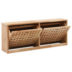 vidaXL Schuhbank 94 x 20 x 38 cm Walnussholz Massiv