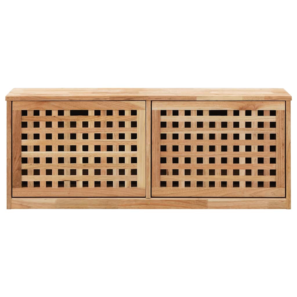 vidaXL Schuhbank 94 x 20 x 38 cm Walnussholz Massiv