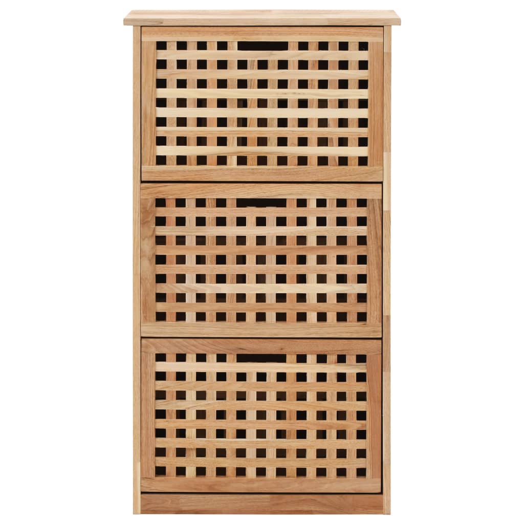 vidaXL Schuhschrank 55 x 20 x 104 cm Walnuss Massivholz