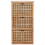 vidaXL Schuhschrank 55 x 20 x 104 cm Walnuss Massivholz
