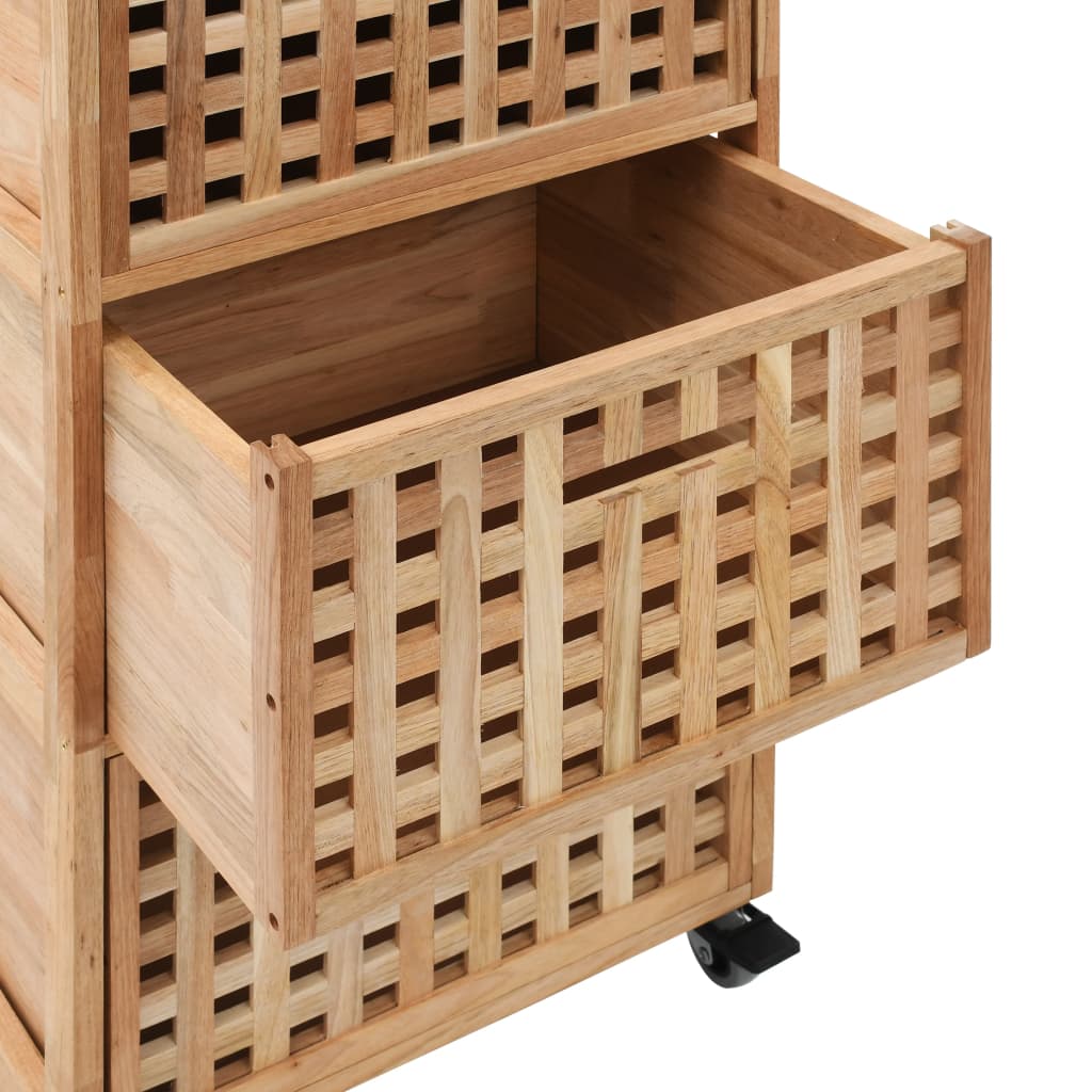 vidaXL Badschrank 41x41x91 cm Massivholz Walnuss