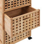 vidaXL Badschrank 41x41x91 cm Massivholz Walnuss