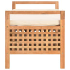 vidaXL Sitzbank mit Stauraum 93×49×49 cm Walnuss Massivholz