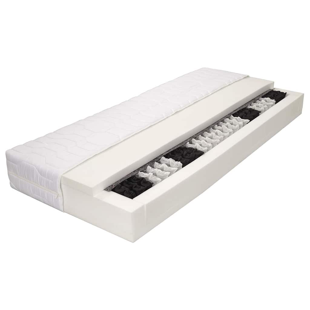 vidaXL Matratze 80 x 200 cm 7 Zonen Taschenfedern 20 cm H2