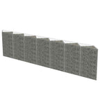 vidaXL Gabionenwand Verzinkter Stahl 450×30×100 cm