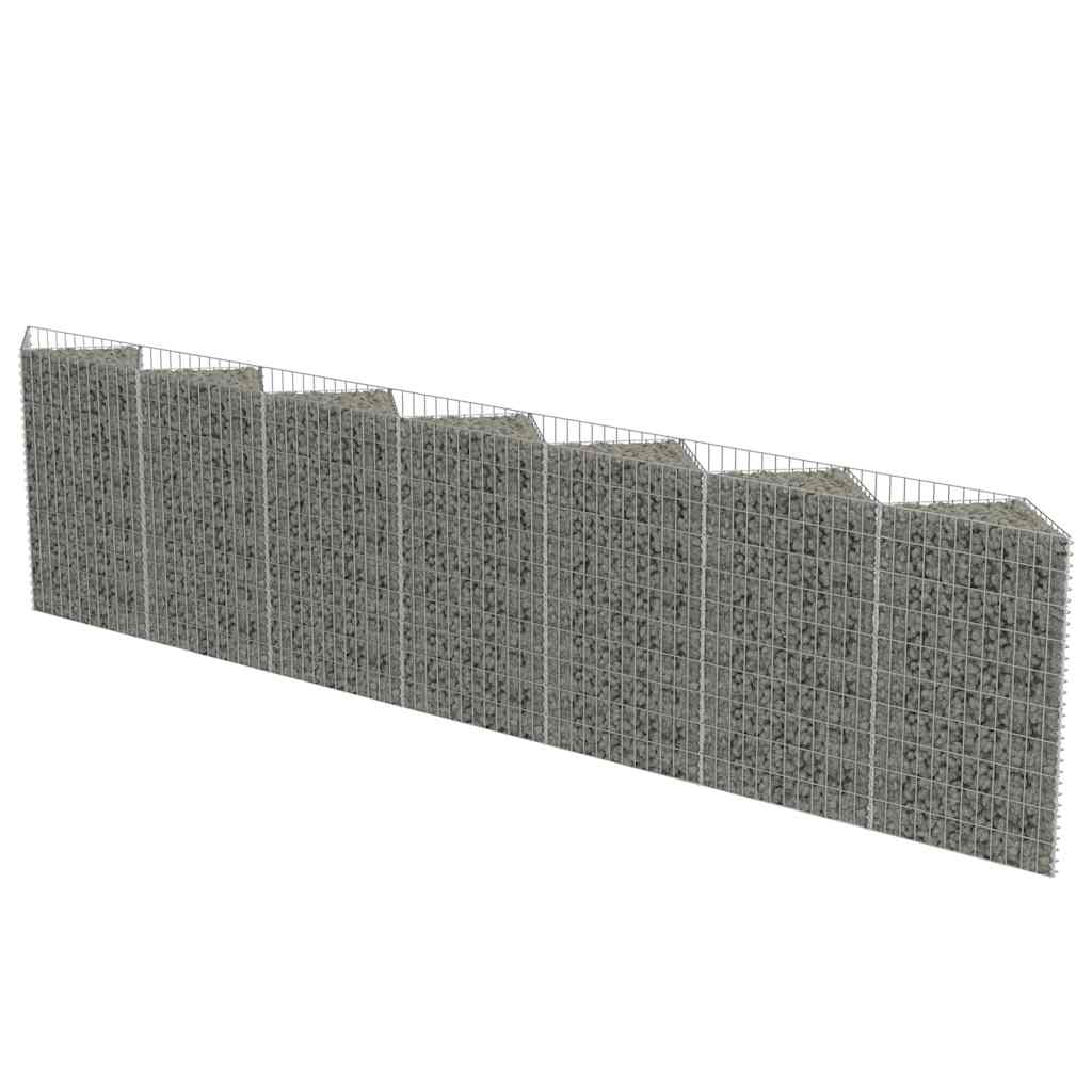 vidaXL Gabionenwand Verzinkter Stahl 450×30×100 cm