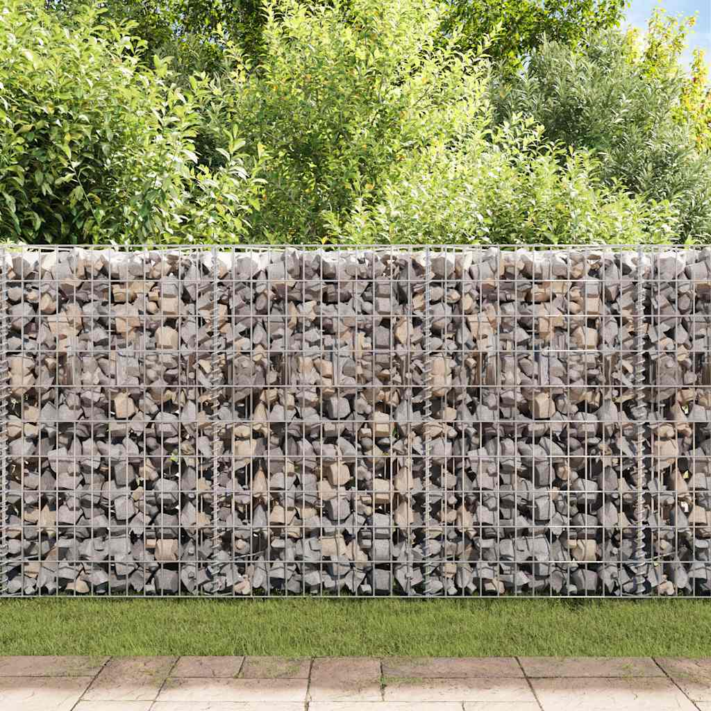 vidaXL Gabionenwand Verzinkter Stahl 450×30×100 cm