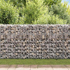 vidaXL Gabionenwand Verzinkter Stahl 450×30×100 cm