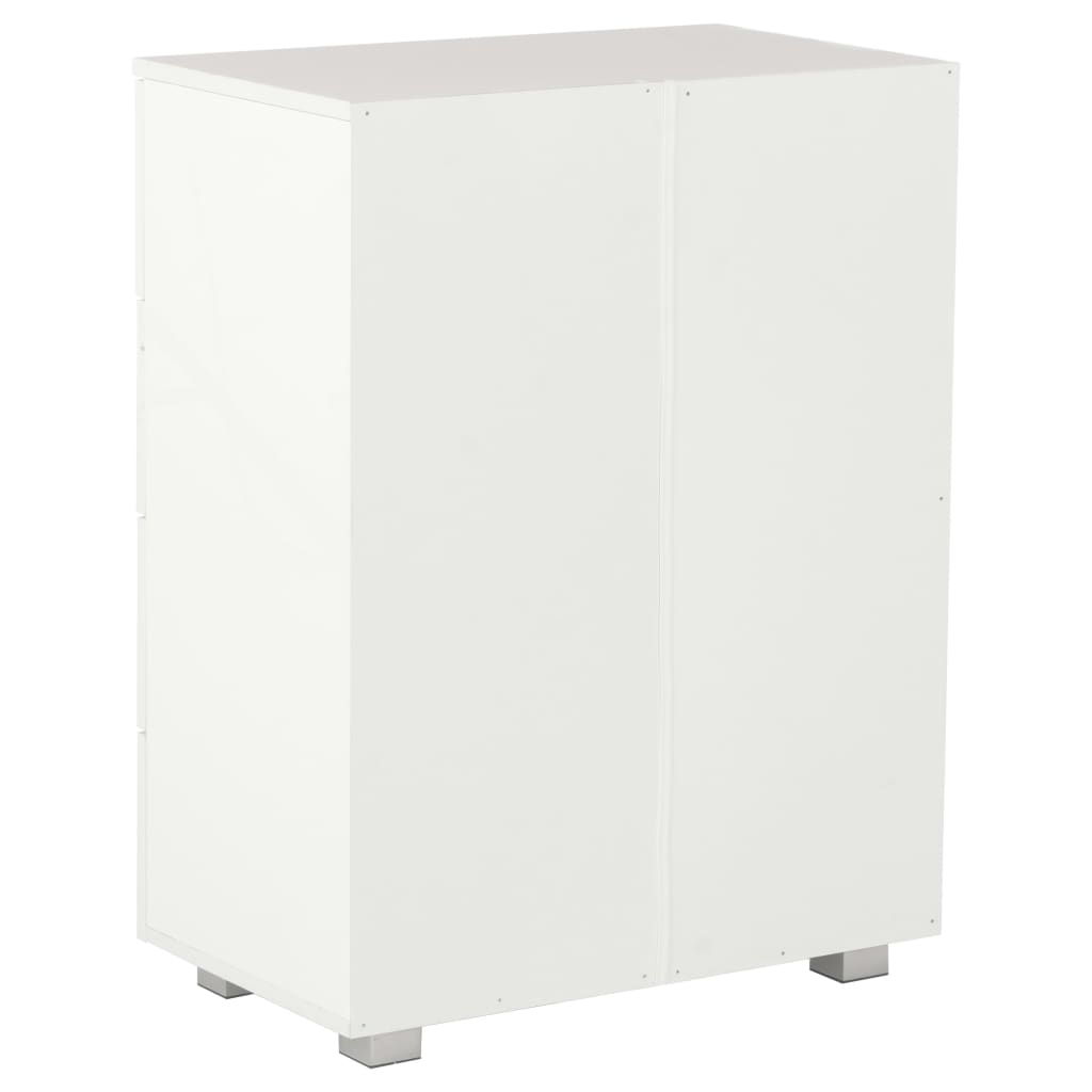 vidaXL Sideboard Hochglanz-Weiß 60x35x80 cm Holzwerkstoff