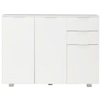 vidaXL Sideboard Hochglanz-Weiß 107x35x80,5 cm