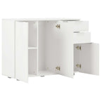 vidaXL Sideboard Hochglanz-Weiß 107x35x80,5 cm