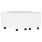 vidaXL Couchtisch Hochglanz-Weiß 60x60x35 cm Spanplatte