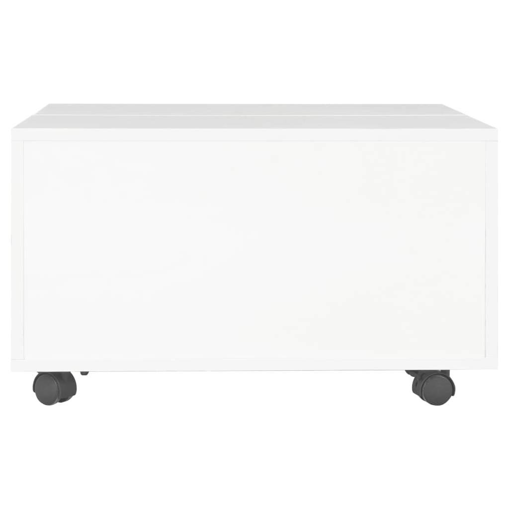 vidaXL Couchtisch Hochglanz-Weiß 60x60x35 cm Spanplatte