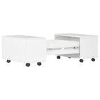 vidaXL Couchtisch Hochglanz-Weiß 60x60x35 cm Spanplatte