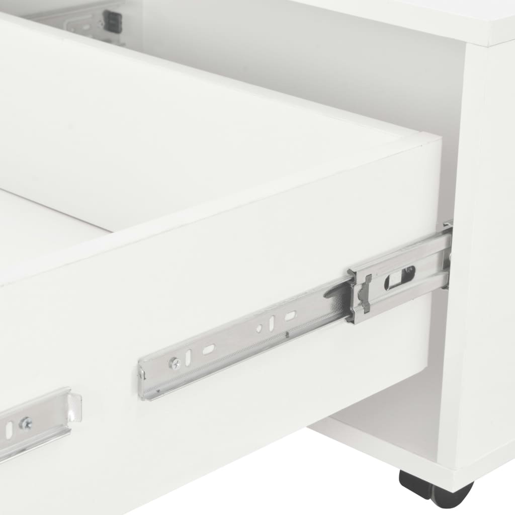vidaXL Couchtisch Hochglanz-Weiß 60x60x35 cm Spanplatte