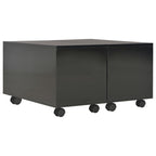 vidaXL Couchtisch Hochglanz-Schwarz 60x60x35 cm Holzwerkstoff